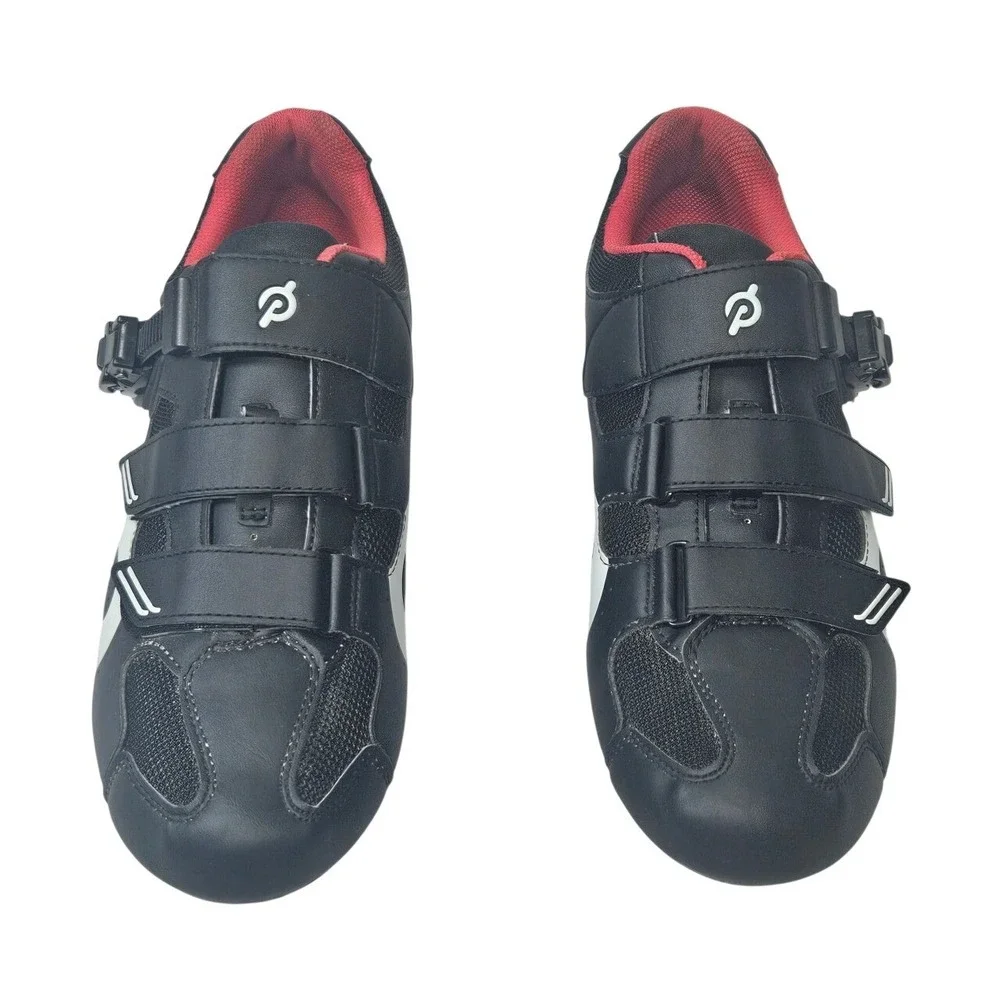 Peloton Cycling Shoes Black Red Size 48 Mens 10 Womens‎ 12 Road Bike Spin Shoe